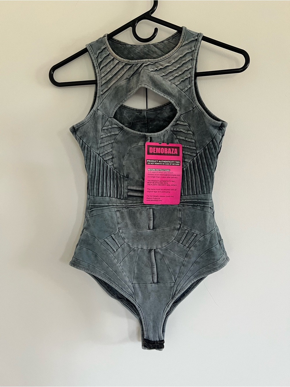 🩶NWT DEMOBAZA Pleiadian Original Body Suit Size Large (fits like S/M)💎 - Picture 3 of 12